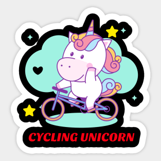 Cycling Unicorn | Cute Baby Sticker